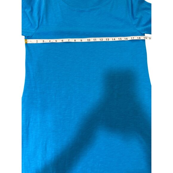 Kettlewell Womens Shift Dress Short Sleeve Jersey Aqua Blue Cotton Size L - Picture 6 of 8